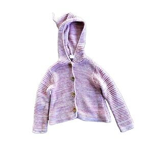 Nordstrom 100% Organic Cotton Pink Knit Baby Sweater.‎ cardigan 18 months